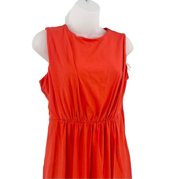 SUSANA MONACO Dress Cherry Tomato Red Sleeveless Mini Gathered Waist Size XL NEW - Picture 4 of 14